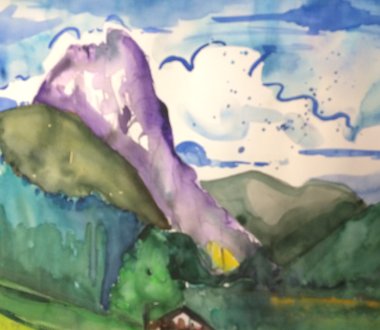 Der große Rettenstein, Aquarell