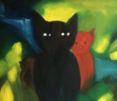 Katzen, Öl/ Leinwand
