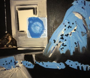 Was nun, Harry Potter, Öl/ Leinwand/ Kollage, 24 x 30