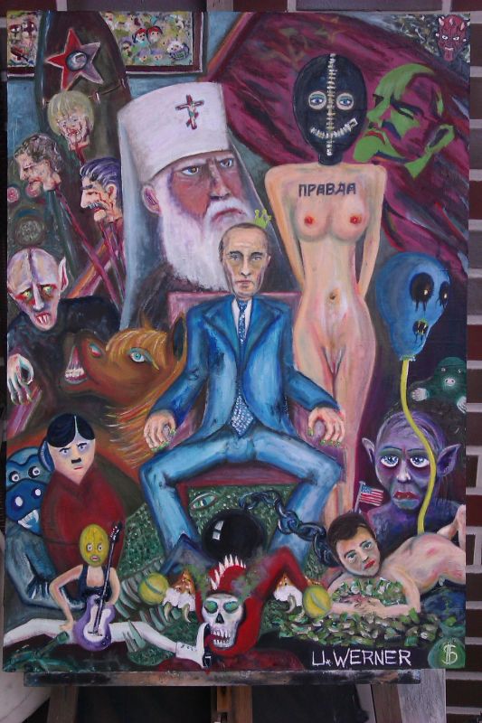 Kunstausstellung von Udo Werner / Titel: Helden, Heilige und Halunken